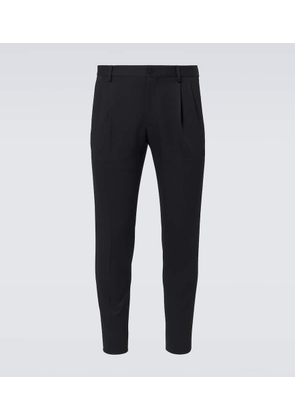 Dolce&Gabbana Wool-blend gabardine tuxedo pants