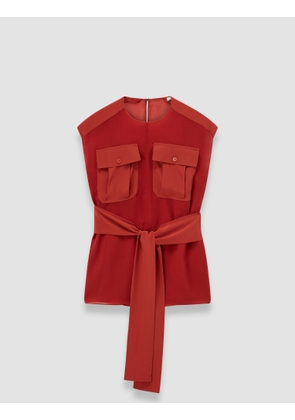 Kniza Crepe de Soie Silk Blouse - 32