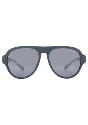 Armani Exchange Grey Mirror Pilot Mens Sunglasses AX4126SU 83016G 58