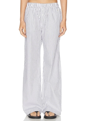 Eterne Lounge Pant in White & Black Stripe - White. Size L/XL (also in ).