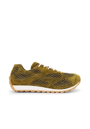 Bottega Veneta Orbit Sneaker in Olive Oil - Green. Size 41 (also in 43).
