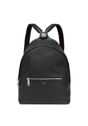 Fendi Engraved Logo Leather Backpack