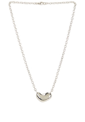 AGMES Small Sculpted Heart Pendant Necklace in Sterling Silver - Metallic Silver. Size all.