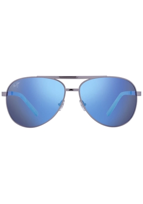 Maui Jim Seacliff Blue Hawaii Pilot Unisex Sunglasses B831-02D 61