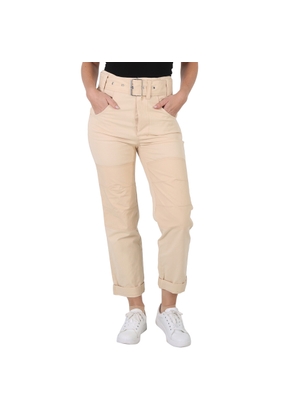 Proenza Schouler Ladies High Waisted Utility Belt Pants in Beige