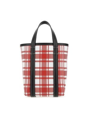 Balenciaga Printed Leather Small Barbes Shopping Bag