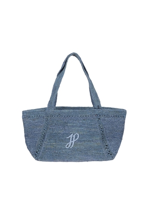 Patou Large Raffia Bag With Logo