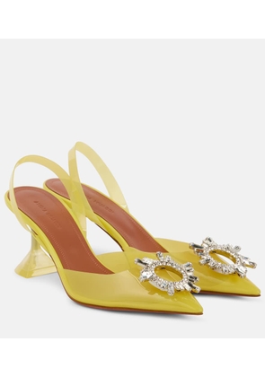 Amina Muaddi Begum Glass 70 PVC slingback pumps