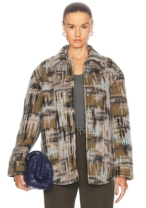 Bottega Veneta Shirt Jacket in Olive  Zenith  & Black - Green. Size XS (also in ).