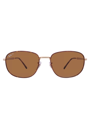 Ray Ban Polarized Brown Square Unisex Sunglasses RB3754 927557 60