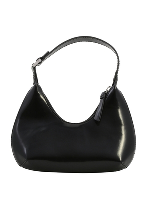 By Far Ladies Baby Amber Black Semi Patent Leather Shoulder Bag