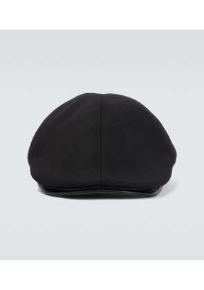 Giorgio Armani Wool and cashmere-blend flat cap