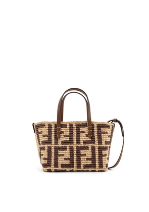 Fendi Raffia Mini Roll Shoulder Bag