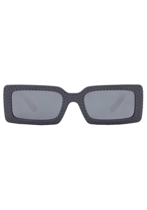 Dolce and Gabbana Grey Mirrored Black Rectangular Ladies Sunglasses DG4447B 30906G 53