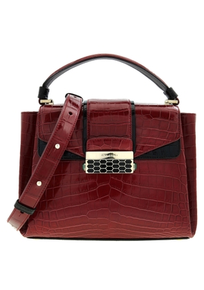 Bvlgari Serpenti Viper Top Handle Handbag In Alligator Leather