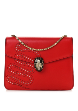 Bvlgari Serpenti Forever Studded Flap Shoulder Bag