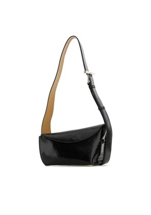 Alexander Mcqueen Black Leather Sling Crossbody Bag