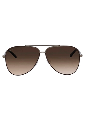 Salvatore Ferragamo Brown Pilot Unisex Sunglasses SF131S 211 60