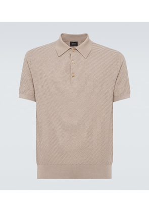 Brioni Cotton,  silk and cashmere polo shirt