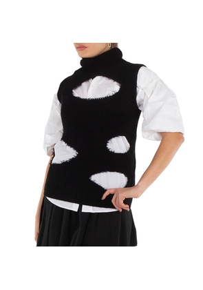 MM6 Maison Margiela Distressed Roll Neck Sweater