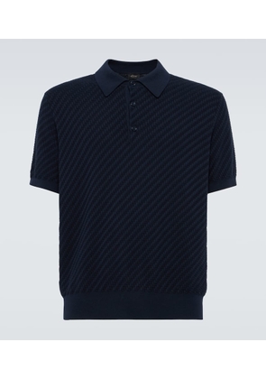 Brioni Cotton, silk, and cashmere polo shirt