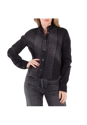 Loewe Pleated Wingtip Collar Denim Shirt