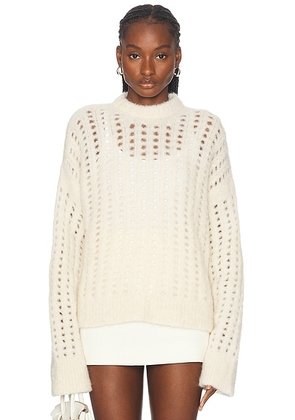 Citizens of Humanity Ailani Crewneck Sweater in Cream - Cream. Size L (also in S).