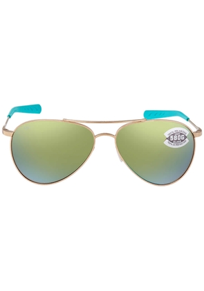 Costa Del Mar PIPER Green Mirror Polarized Glass Ladies Sunglasses PIP 126 OGMGLP 58