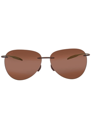 Maui Jim Sugar Beach HCL Bronze Oval Unisex Sunglasses H421-26 62