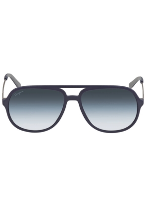 Salvatore Ferragamo Blue Gradient Navigator Mens Sunglasses SF999S 414 60