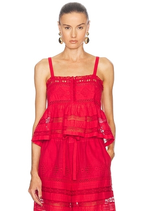 Isabel Marant Etoile Denys Top in Red - Red. Size 38 (also in 40, 42).