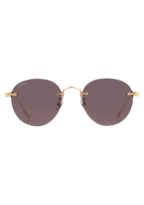Cartier Grey Round Mens Sunglasses CT0393S 002 52