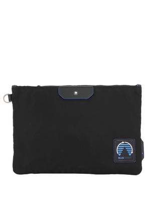 Montblanc Black Blue Nylon Spirit Medium Pouch