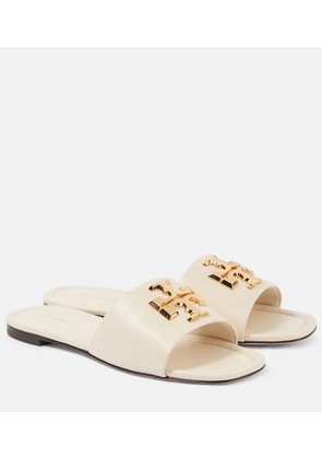 Tory Burch Eleanor T Monogram leather slides