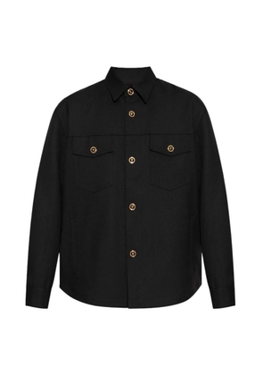 Versace Black Wool Cavalry Blouson Overshirt