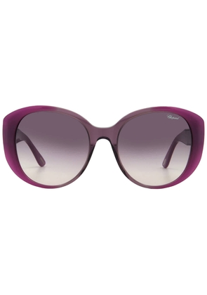 Chopard Purple Gradient Oval Ladies Sunglasses SCH188S 0D78 54