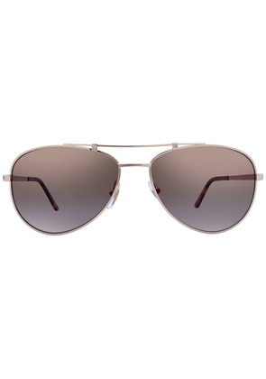Cartier Santos de Cartier Brown Polarized Pilot Unisex Sunglasses CT0083S 001 59