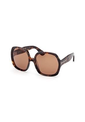 Tom Ford SAFFRON Brown Butterfly Ladies Sunglasses FT1221 52E 60
