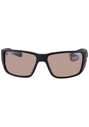 Costa Del Mar BLACKFIN PRO Copper Silver Mirror Polarized Glass Rectangular Mens Sunglasses 6S9078 907803 60