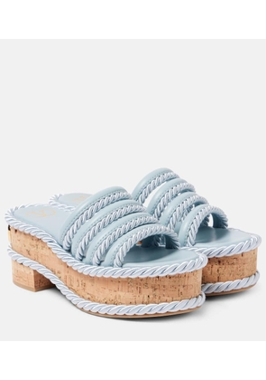 Valentino Garavani VLogo Summerblocks leather platform mules