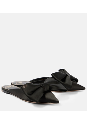 Valentino Garavani Un Chateau Bow satin mules