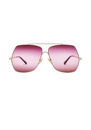 Chloe Aly Sunglasses in Gold & Red - Red. Size all.