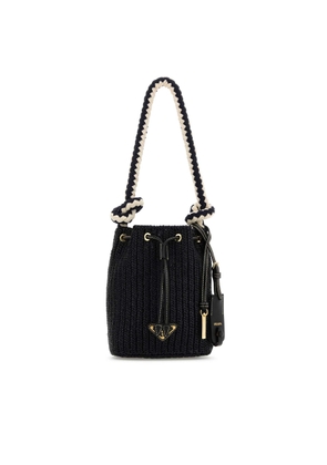 Prada Black Crochet Mini Bucket Bag