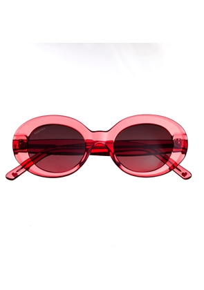 Bertha Ladies Red Oval Sunglasses BRSIT102-3