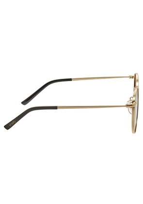 Simplify Unisex Gold Tone Round Sunglasses SSU128-C2