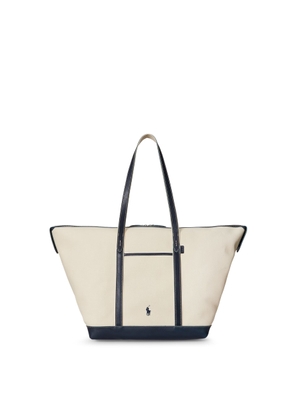 Polo Ralph Lauren Canvas Travel Bag With Leather Profiles