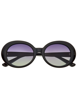 Bertha Ladies Black Oval Sunglasses BRSBR054C1