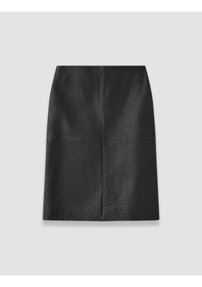 Shroff Pebble Leather Skirt - 34