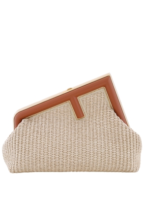 Fendi Textured Weave First Small Clutch Bag