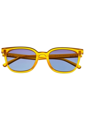 Bertha Ladies Yellow Round Sunglasses BRSBR051C6